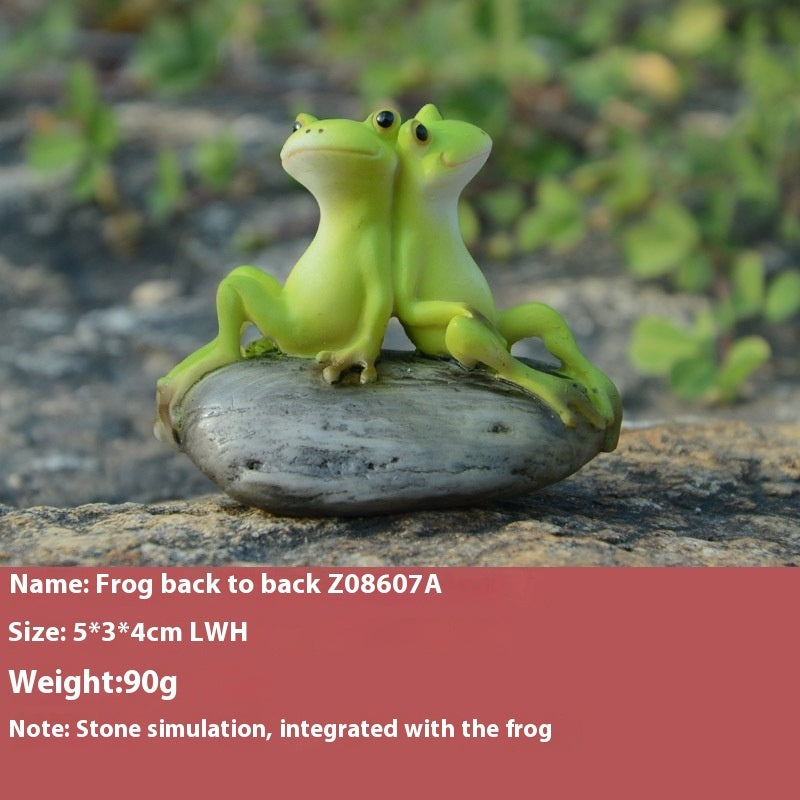 Pastoral Whimsy: Creative Cute Sunflower Frog Resin Ornaments (Many Poses).