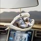 Sleeping Angel Dog Car Pendant, Acrylic Hanging Ornament for Cars, Doors & Home Decor
