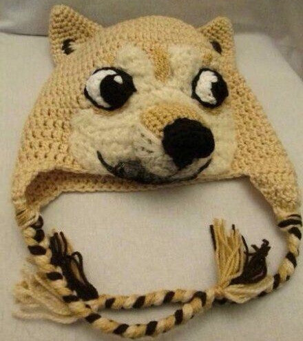 Pure Hand-Knitted Dog 3D Hat, XXL Milk Cotton Skin-Friendly Handmade Pet Hat