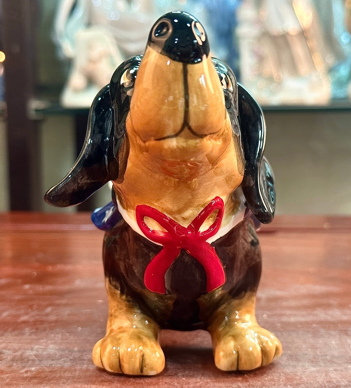 Underglaze Ceramic Dog Decoration, American-Style Multi-Functional Dog Ornament