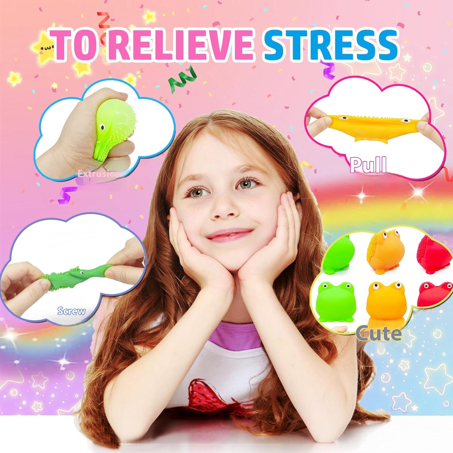 Stress Buster: Creative Pressure Relief TPR Vent Frog Squeezing Decompression Toy.