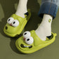 Cartoon Big Eye Dog Slippers for Women, Cute PVC Indoor Home Shoes
