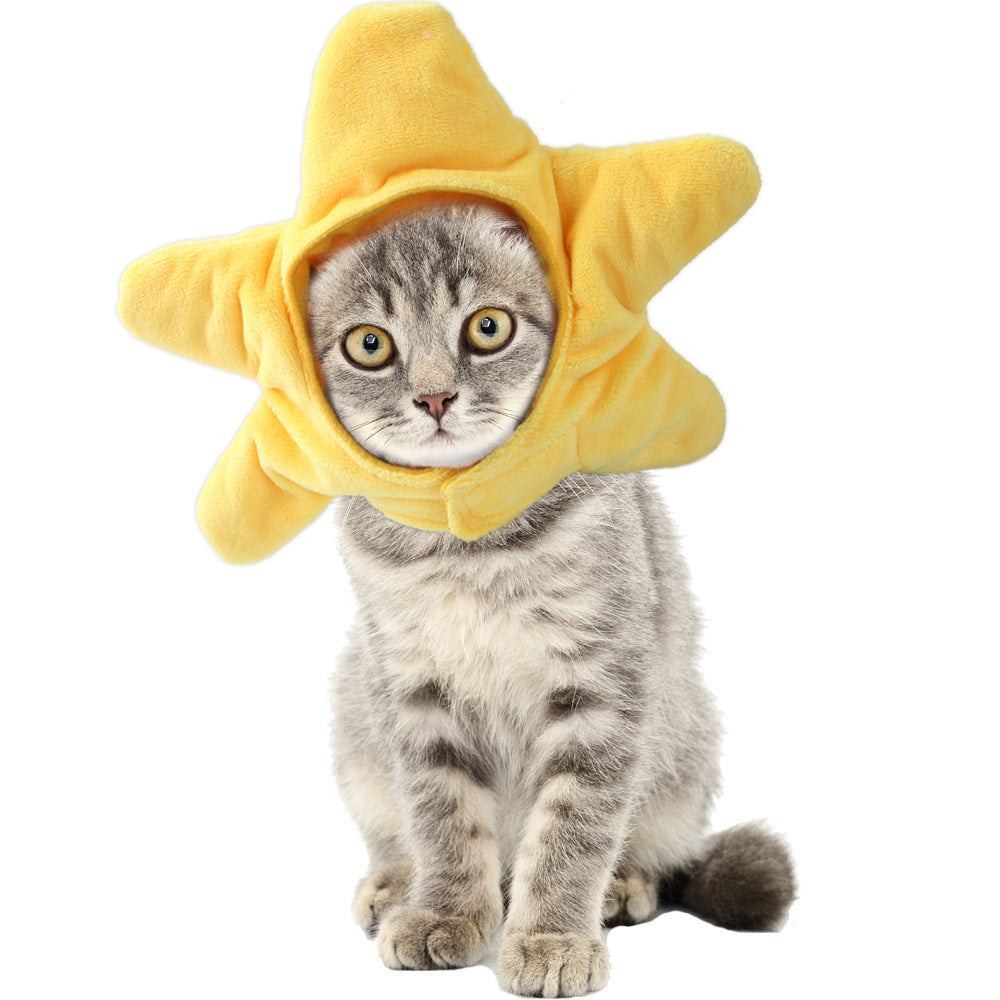 Cute Cartoon Pet Headgear, Sunflower, Animal & Character Hats for Cats and Small Dogs