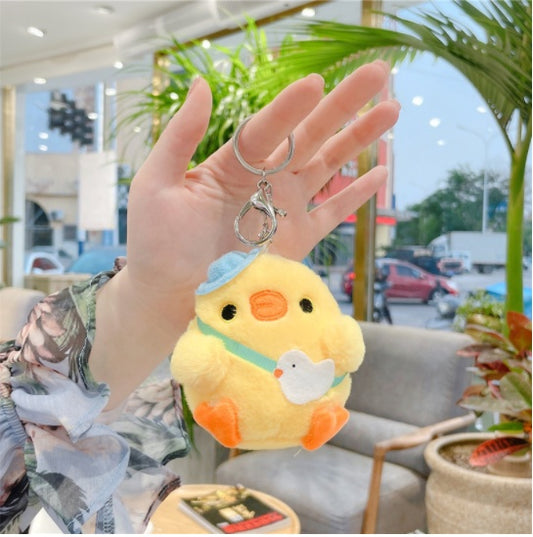 Cute Little Chicken Plush Toy Pendant – Soft Cloth Keychain Doll