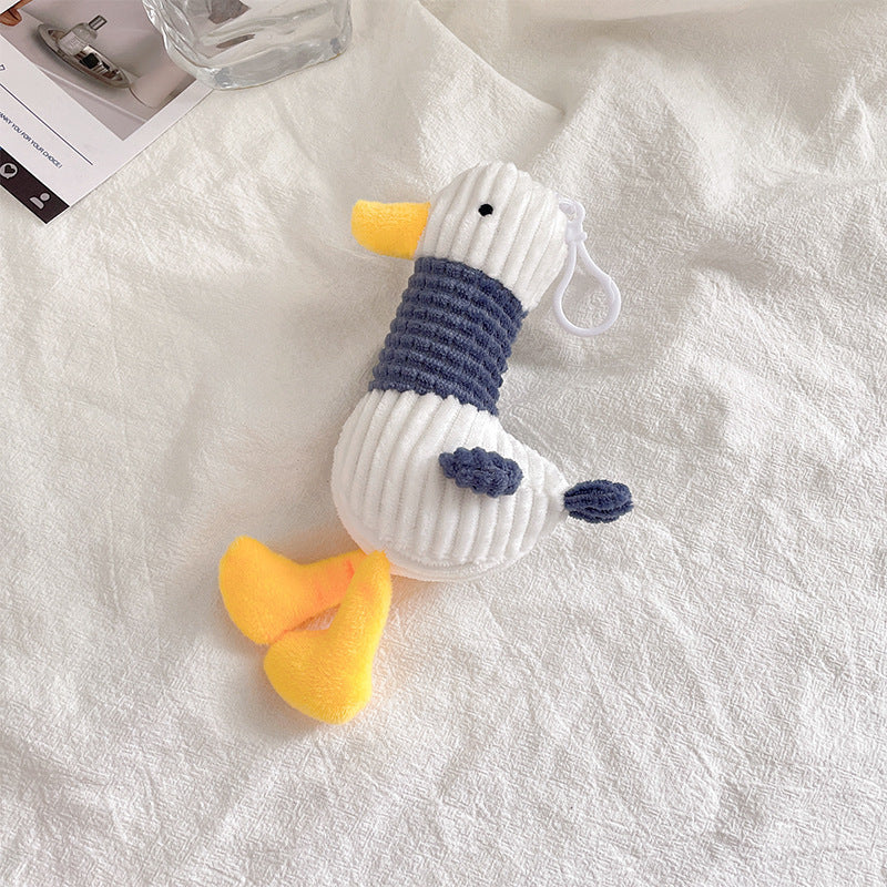 Net Red Trend: Cheering Duck Ugly Cute Plush Small Pendant for Bags & Keychains.
