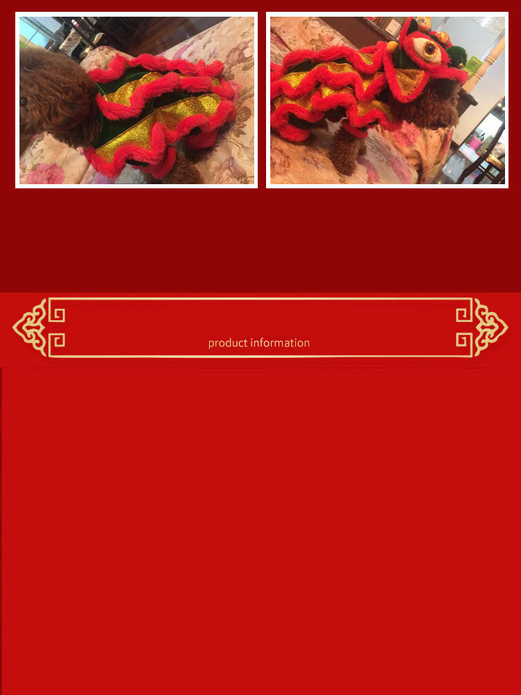 Cat Dance Lion Pet Funny Costume, Dog & Cat Four-Legged Outfit for Festivals & Fun Dress-Up