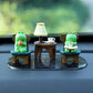 Roadside Charm: Cute Frog Animal Car Ornaments & Decorative Sets.