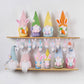 Easter Bunny Wool Ornaments, Set of 5 or 10 Spring Hanging Decorations