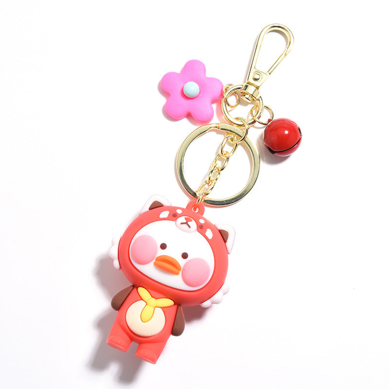 Epoxy Dudu Duck Keychain Pendant – Creative Cartoon PVC Soft Rubber Car & Bag Charm