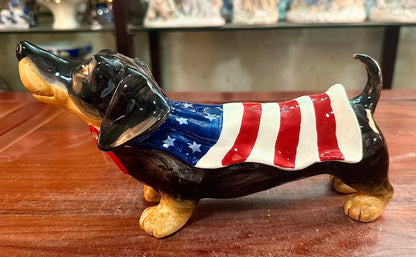 Underglaze Ceramic Dog Decoration, American-Style Multi-Functional Dog Ornament