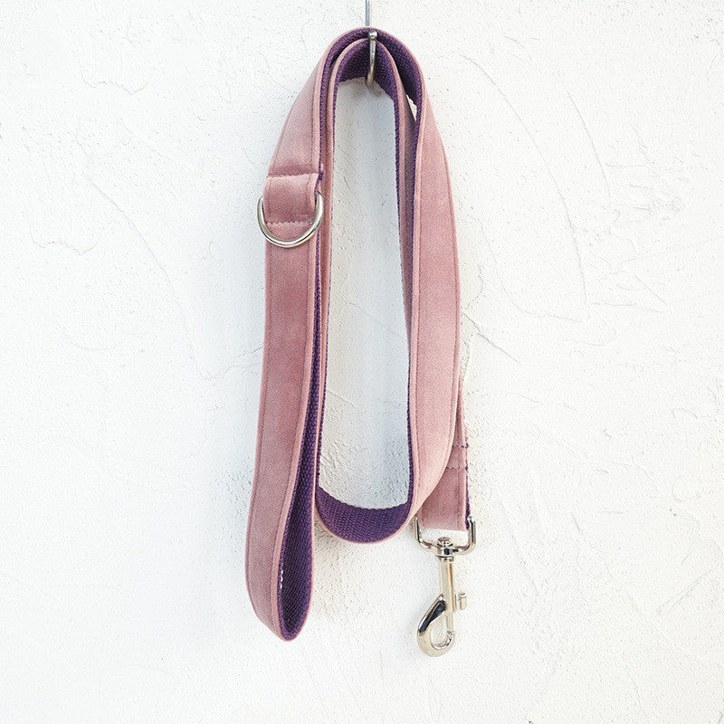 Dog Ring Drawstring Pet Leash, Stretchable Polyester Walking Lead