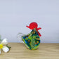 Art Deco Elegance: Creative Glass Chicken Ornament (Ancient French Glaze, Light Luxury Style).