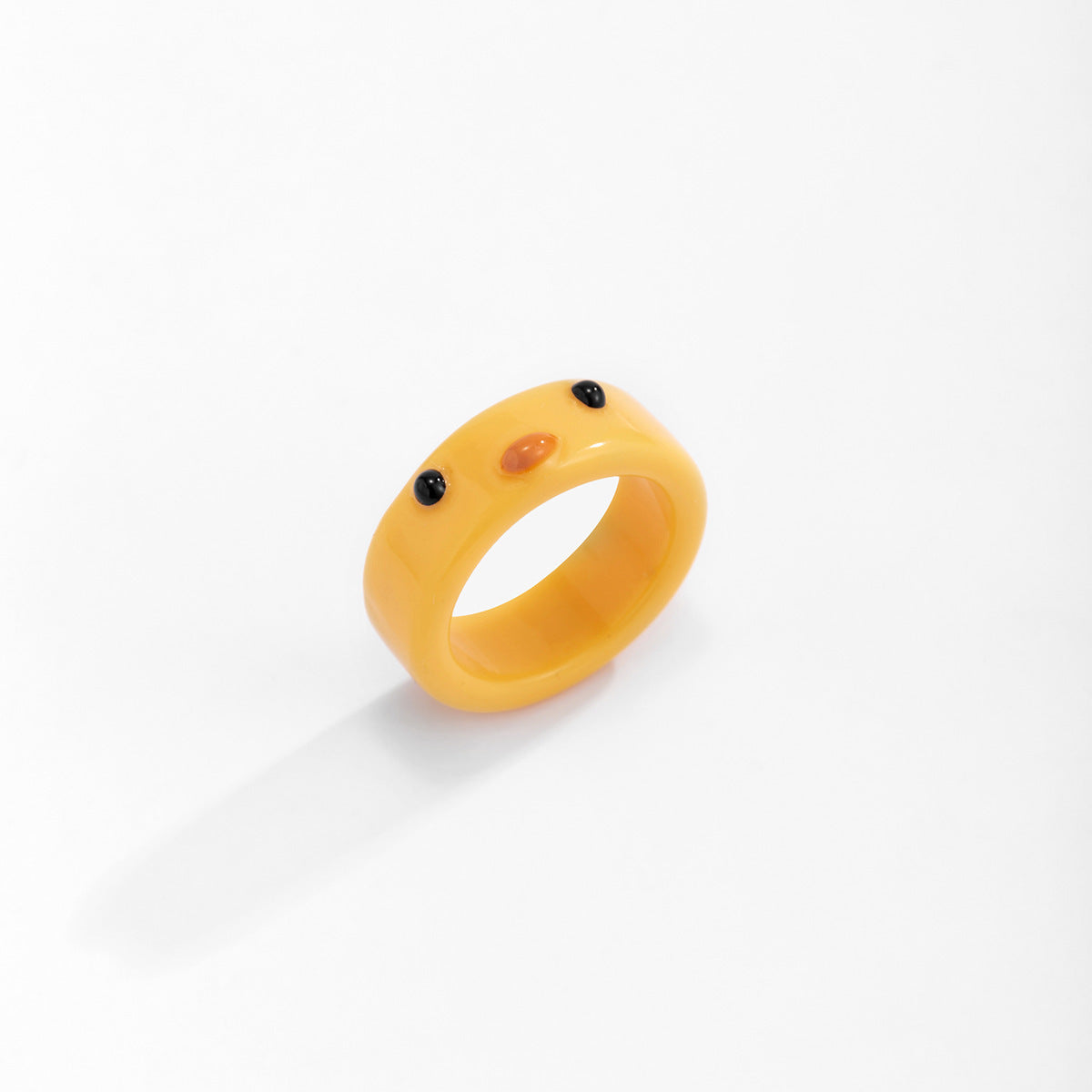 Macaron Pop: Simple Three-dimensional Frog Animal Resin Ring (Colorful Women's Style).