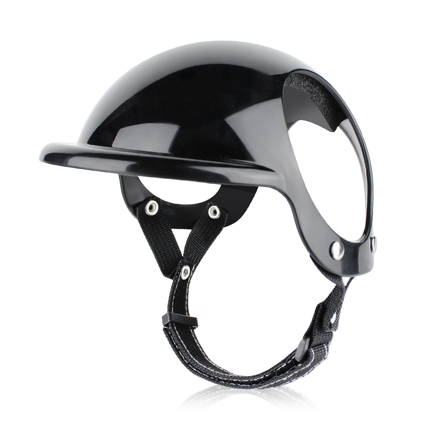 Motorcycle-Style Pet Safety Helmet, ABS Protective Hat for Dogs & Cats