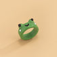 Simple Charm: Cute Little Frog Resin Ring in Pastoral Style (Female).