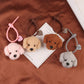 CharmCute Teddy Dog Soft Rubber Keychain Pendant, Creative Cartoon Style