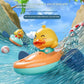Baby Yellow Duck Water Play Toy – Wind-Up Kayaking Duck with Pull-Wire Action