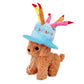 Dog Birthday Cake Hat, Adjustable Party Hat for Pets (Blue & Pink)