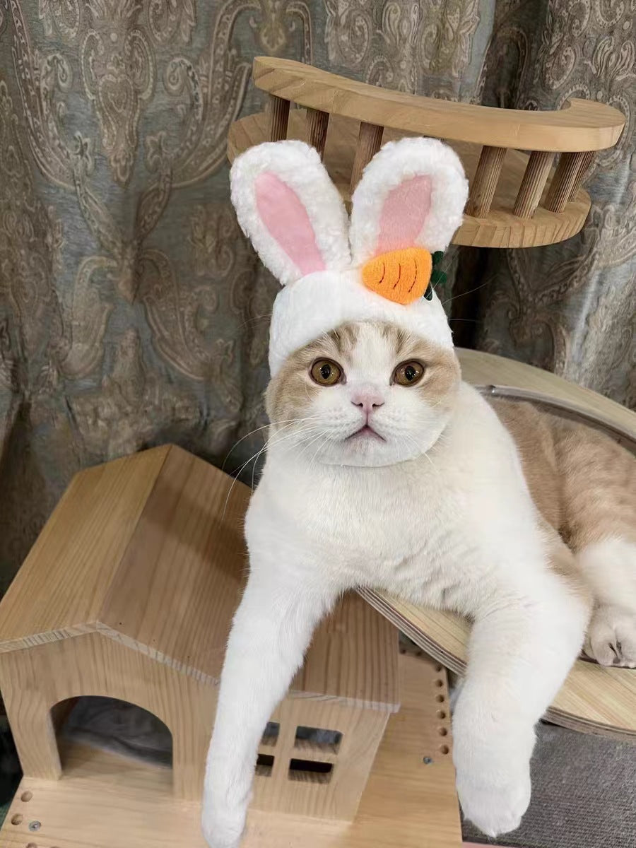 Cute Cartoon Pet Headgear, Sunflower, Animal & Character Hats for Cats and Small Dogs