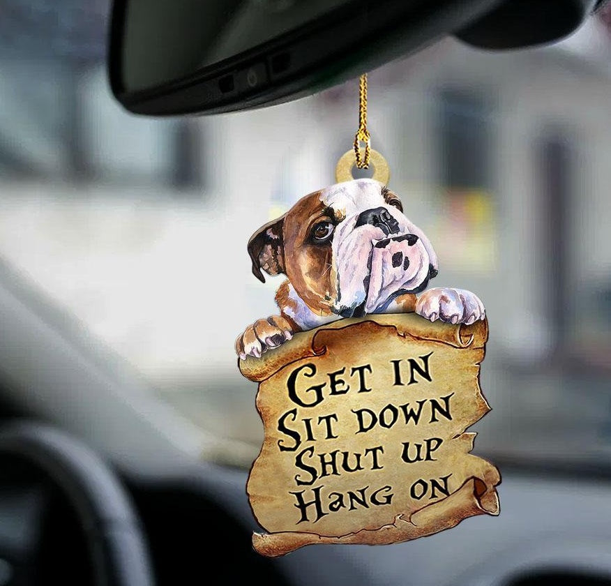 Sleeping Dog Angel Car Pendant, Acrylic Hanging Ornament for Cars, Doors & Home Decor