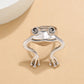 Edgy Accent: Distressed Frog Alloy Index Finger Ring (Electroplated Finish).
