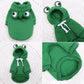 Hilarious Halloween: Soft Warm Frog Cosplay Pet Hoodie for Small Dogs and Cats.