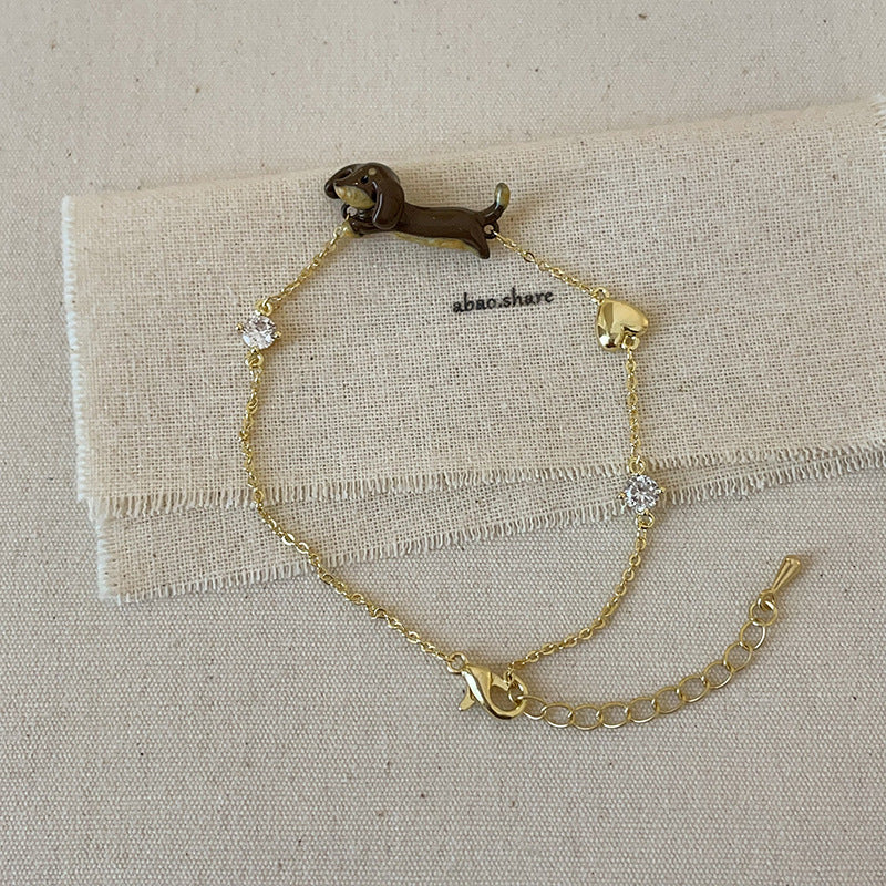 Cartoon Sausage Dog Jewelry Collection, Necklace, Earrings, Bracelets & Rings for Women