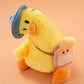 Creative Waibo Duck Plush Keychain – Cute Tilt-Head Duck Pendant (Yellow & White)