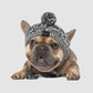 Winter Fashion Dog Hat, Windproof Fluffy Knitted Polar Pom Hat