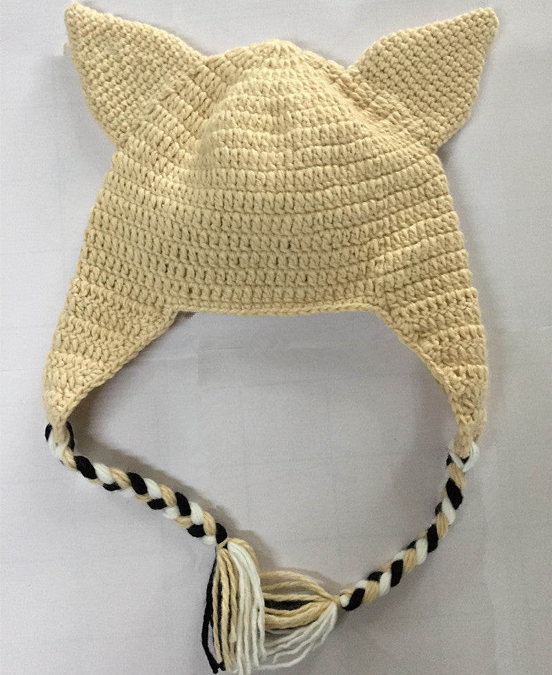 Pure Hand-Knitted Dog 3D Hat, XXL Milk Cotton Skin-Friendly Handmade Pet Hat