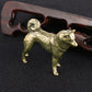 Old Solid Brass Zodiac Dog Ornament, Pure Copper Chinese-Style Decorative Statue