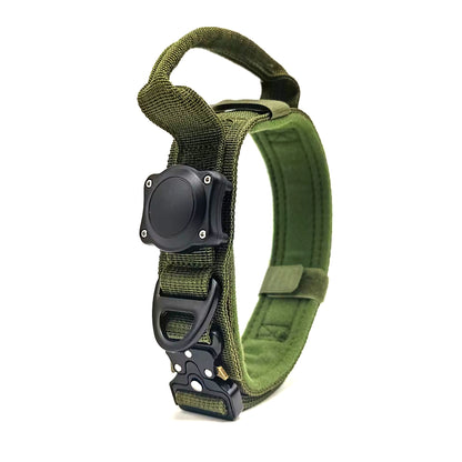 Tactical Waterproof Positioning Ring Dog Collar, Heavy-Duty Polyester Outdoor Pet Collar