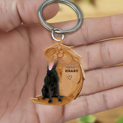 Pet Dog Angel Wings Acrylic Keychain Pendant