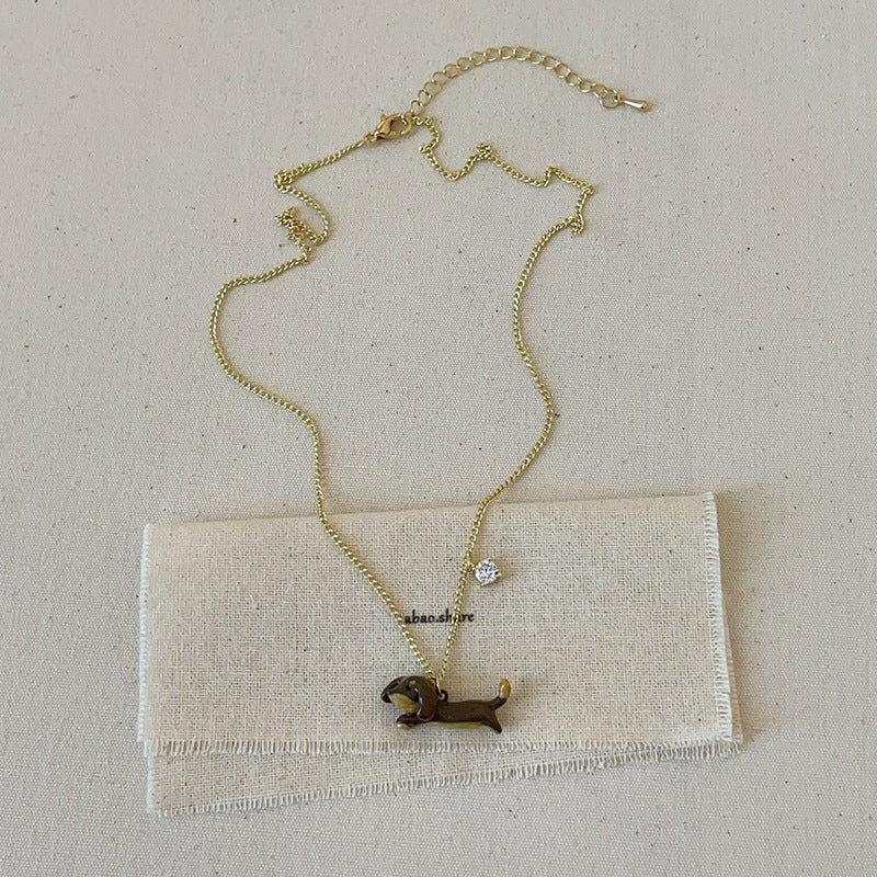 Cartoon Sausage Dog Jewelry Collection, Necklace, Earrings, Bracelets & Rings for Women