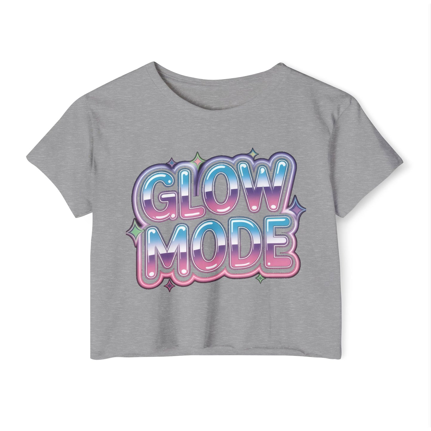 Glow Mode Crop Top - Festival Graphic Women's Crop Tee
