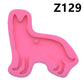 Dog Mirror Silicone Keychain Mold, Irregular Resin Mold for DIY Keychains