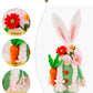 Easter Faceless Gnome Bunny Doll, DIY Handmade Hanging Rabbit Ornament for Spring Décor & Kids Gifts