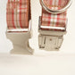 Plaid Design Dog Ring, Polyester Pet Collar Accessory