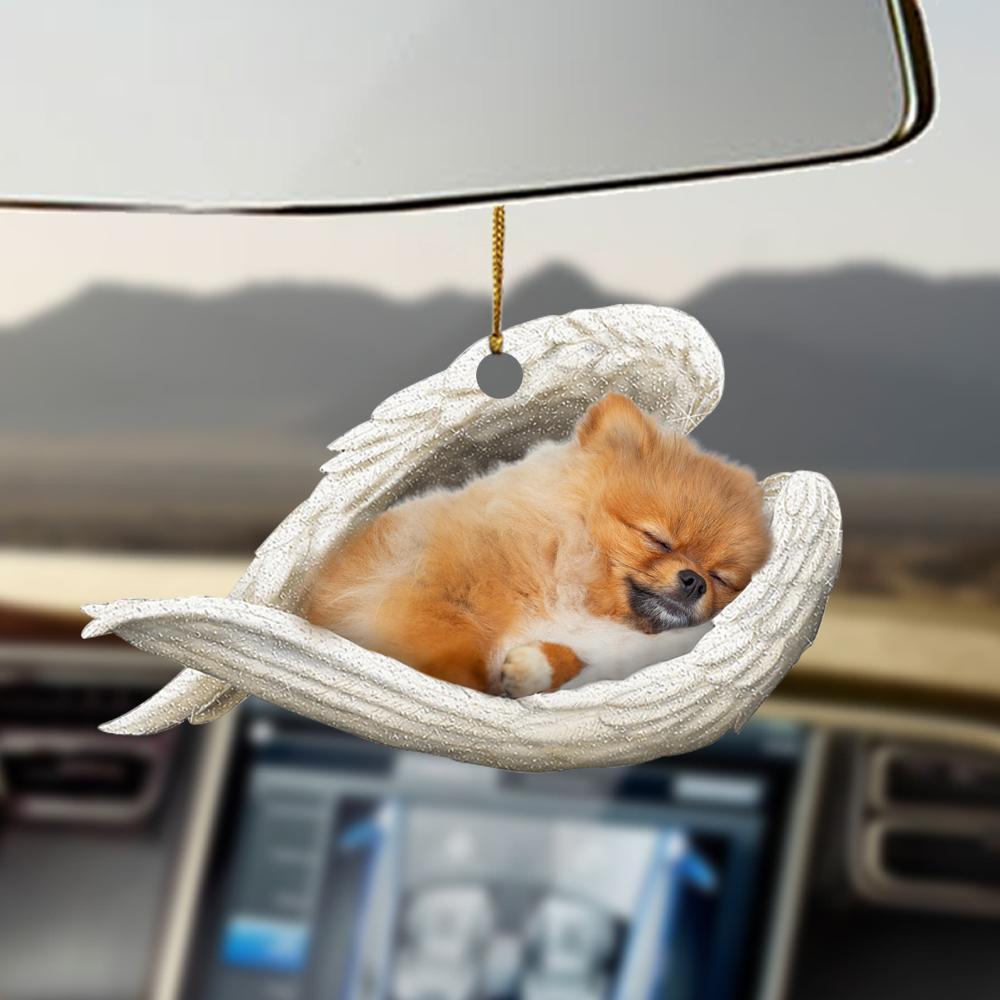 Sleeping Angel Dog Car Pendant, Acrylic Hanging Ornament for Cars, Doors & Home Decor