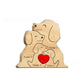 Personalized Wooden Dog-Shaped Ornament, Modern Minimalist Home Decor