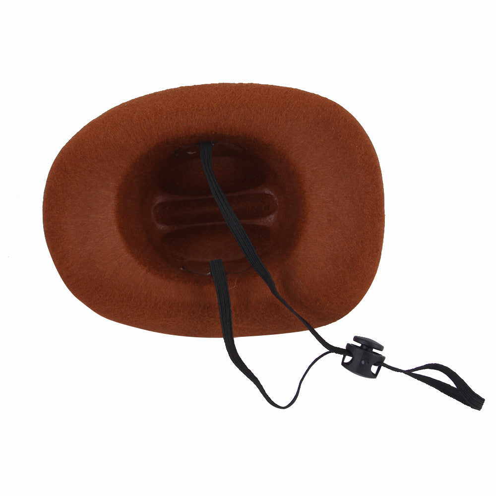 Pet Cowboy Hat, Adjustable Funny Headgear for Dogs & Cats | Outdoor Cosplay & Photo Props