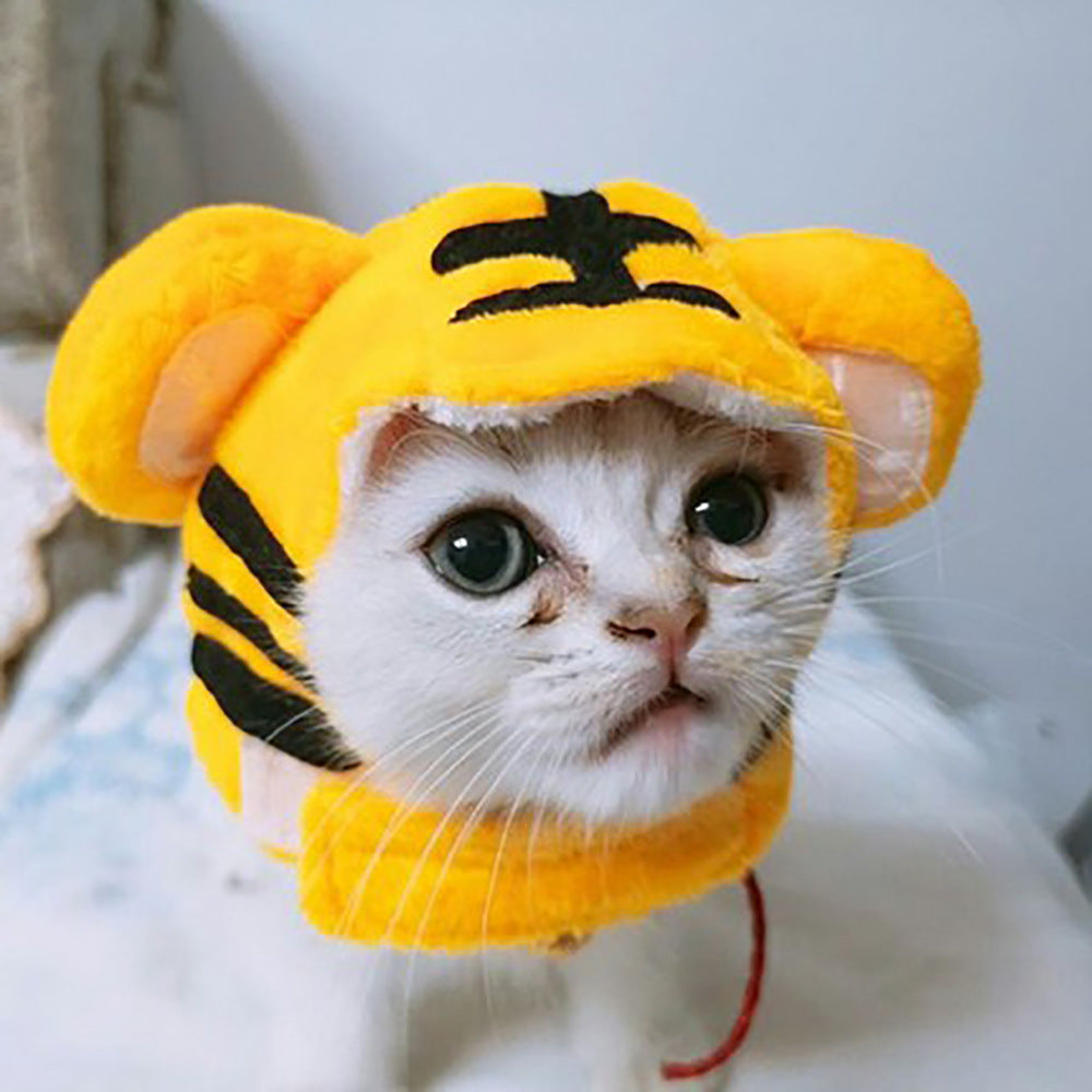 Cute Cartoon Pet Headgear, Sunflower, Animal & Character Hats for Cats and Small Dogs