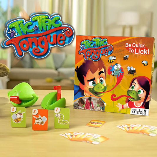 Interactive Fun: Frog/Chameleon Sticking Tongue Out Game Toy (Hand-Eye Coordination).