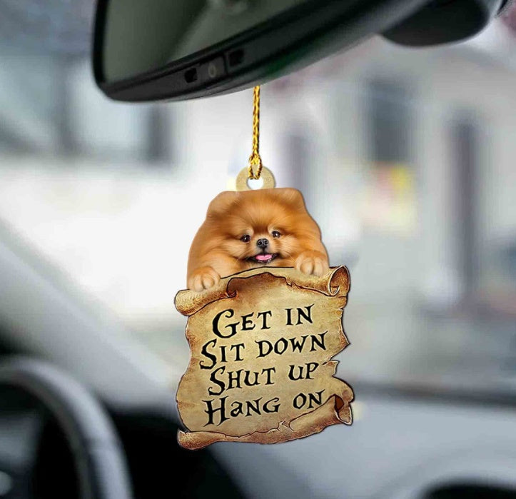 Sleeping Dog Angel Car Pendant, Acrylic Hanging Ornament for Cars, Doors & Home Decor