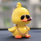 Insta-Worthy Ride: Little Yellow Social Duck Cartoon Resin Car Interior Ornaments.