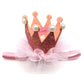 Princess-Style Mesh Crown Hat for Pets, Birthday Party Headwear for Dogs & Cats