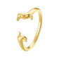 Sterling Silver S925 Sausage Dog Ring, Adjustable Oxidized Silver Dachshund Ring