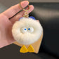 Luxuriously Soft: Real Rex Rabbit Fur Cute Little Duck Car Key Ring.