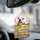 Sleeping Dog Angel Car Pendant, Acrylic Hanging Ornament for Cars, Doors & Home Decor
