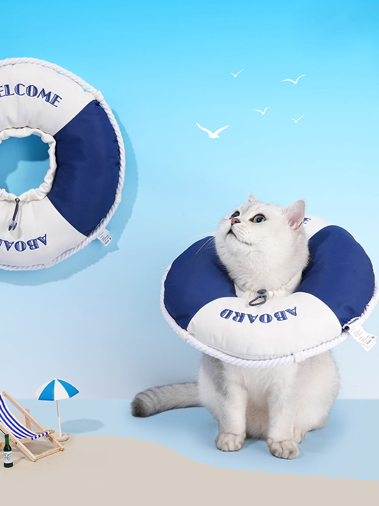 Cat & Dog Anti-Lick Recovery Collar, Soft Twill Comfort Ring for Post-Surgery Protection